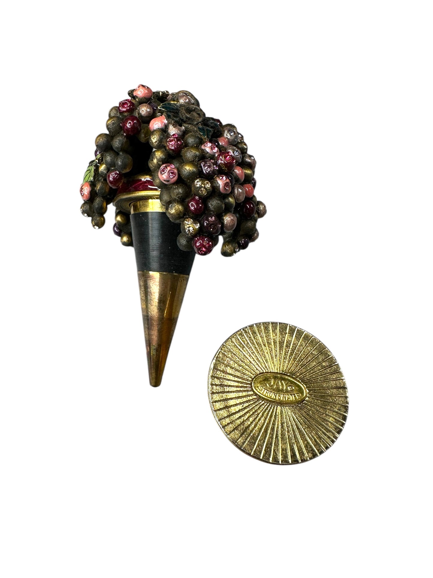 Jay Strongwater Grapevine Wine Stopper