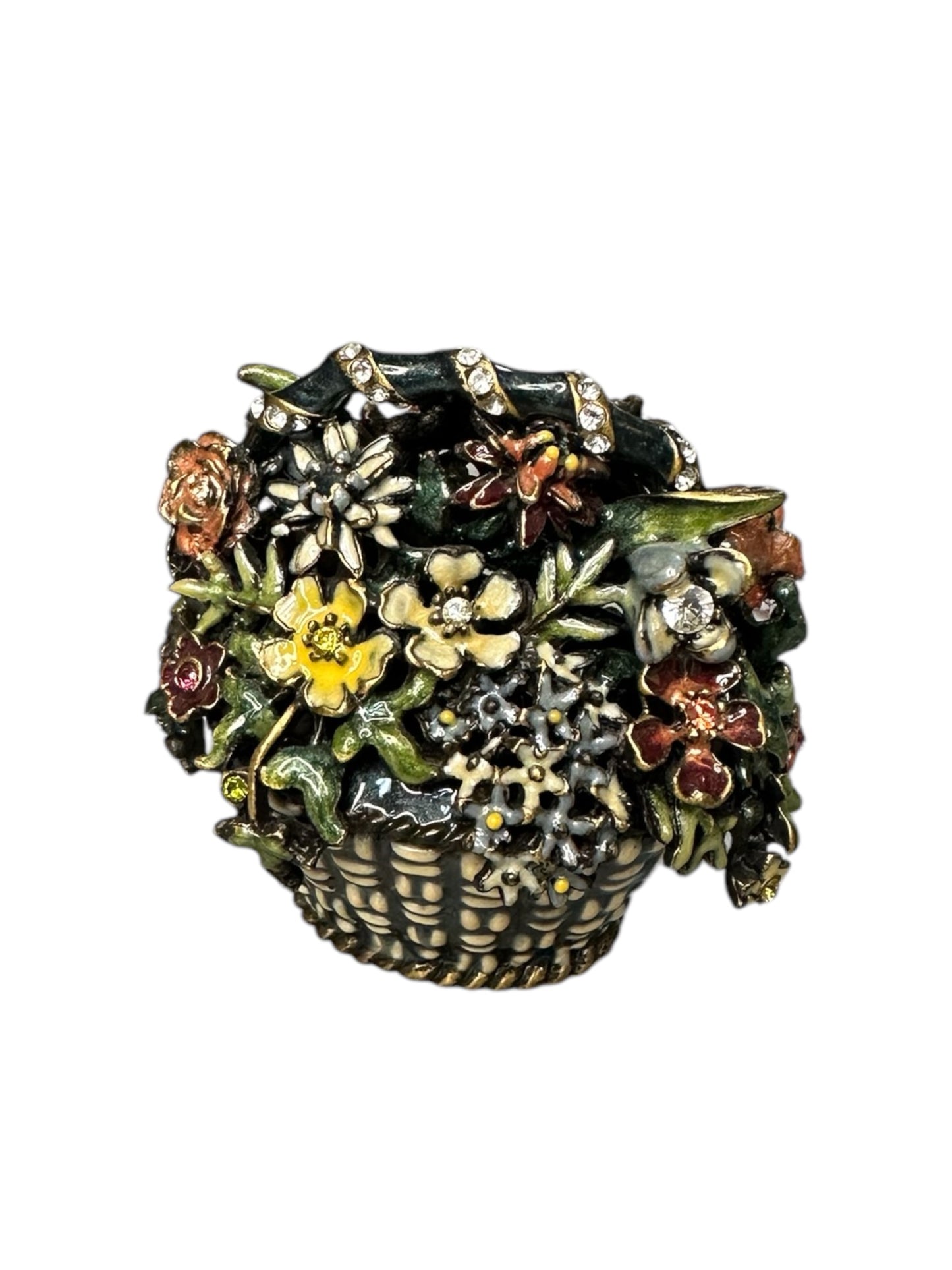 Jay Strongwater English Garden Flower Basket box