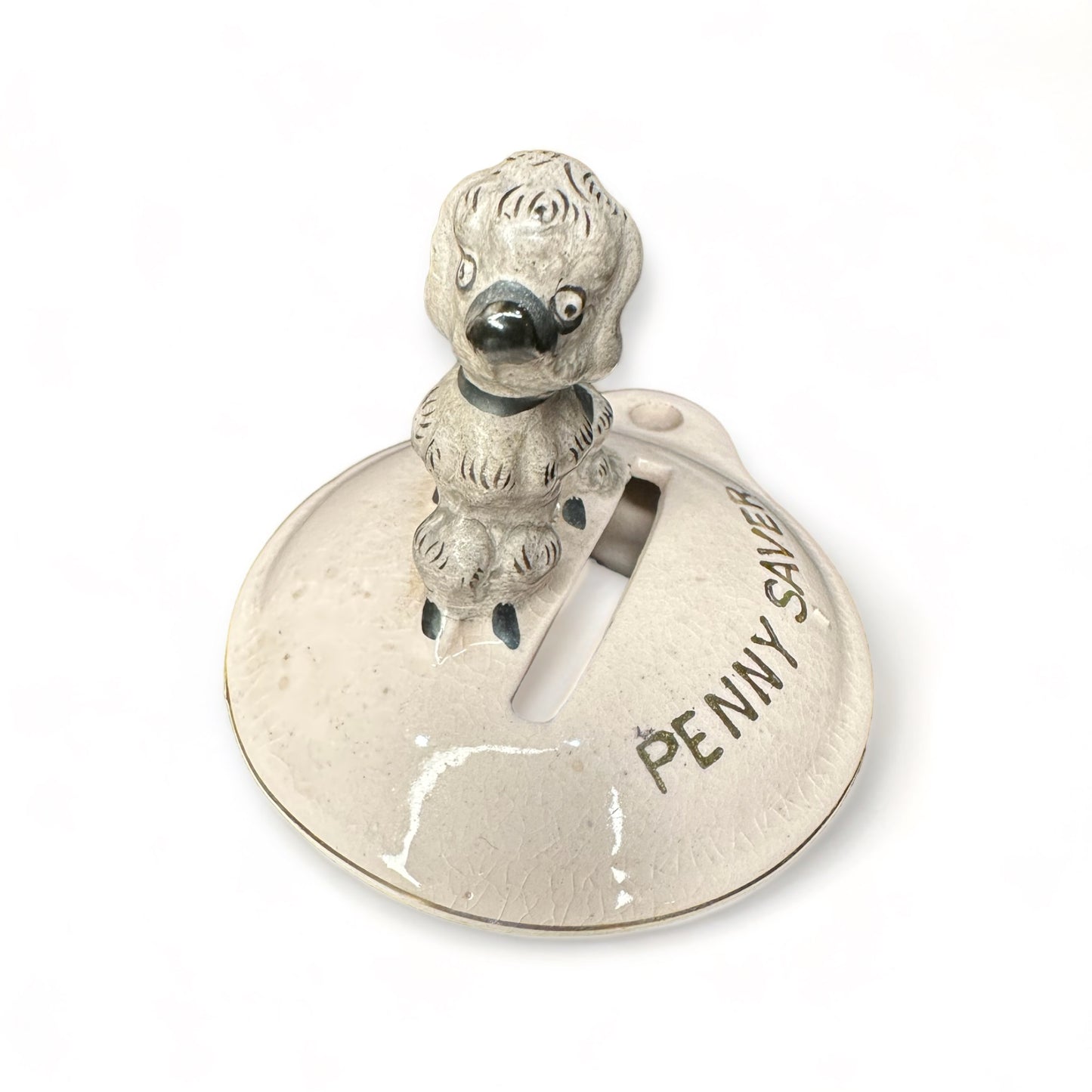 poodle penny saver jar - vintage