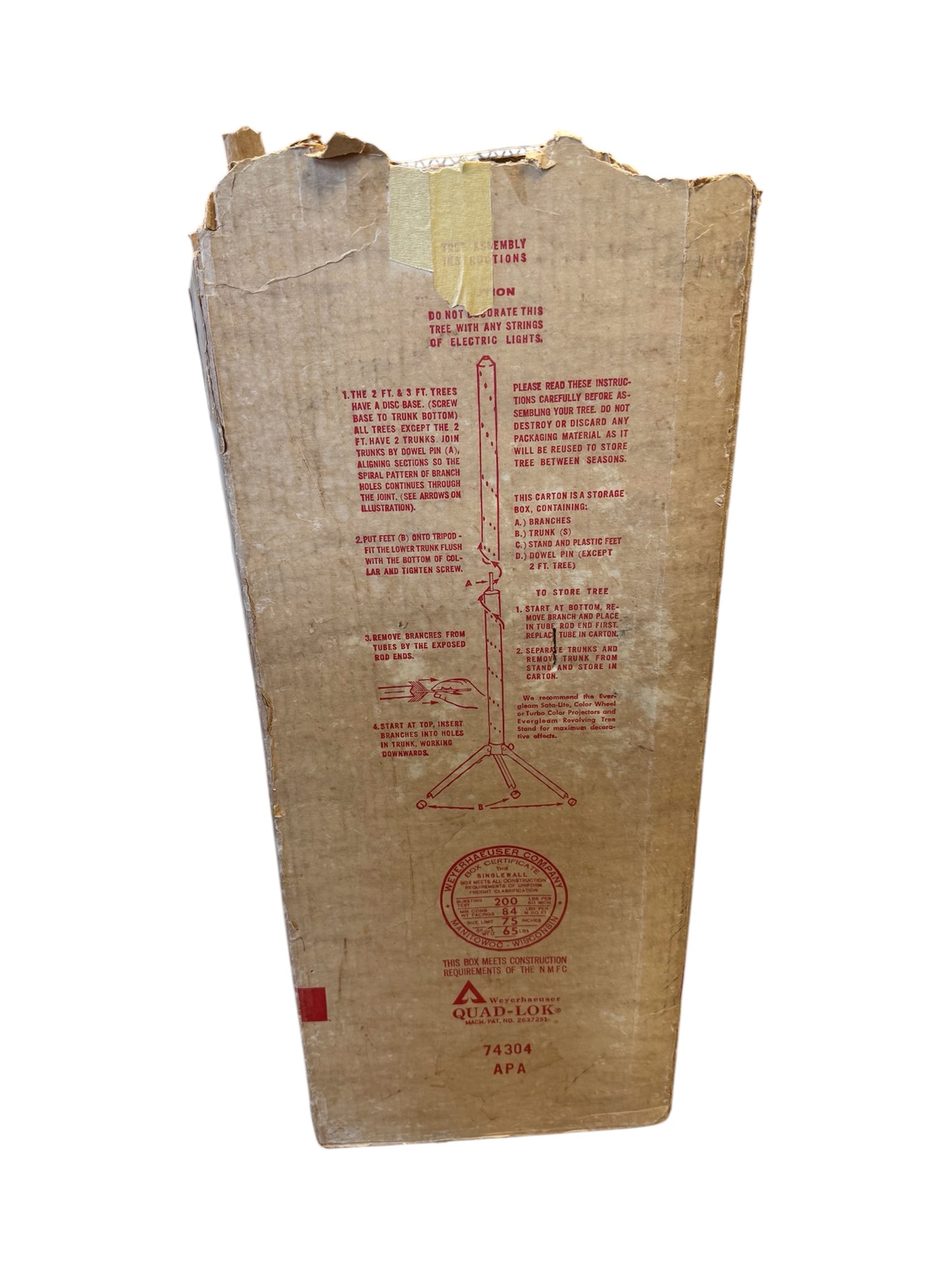 Stainless Aluminum 6 Ft. Christmas Tree Evergleam 91 Branch