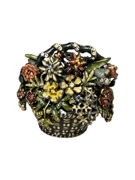 Jay Strongwater English Garden Flower Basket box