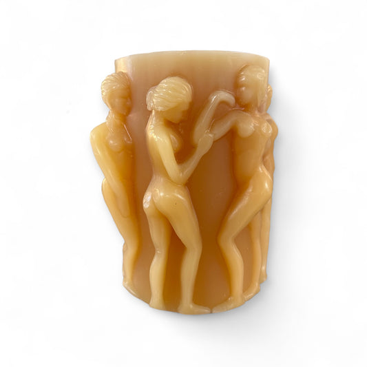 Intira International Inc Lalique 'Bacchantes'  figural candle